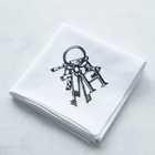 刺繍ハンカチ キーチェーン | 柄 | H - キーチェーン