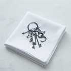 刺繍ハンカチ キーチェーン | 柄 | S - キーチェーン