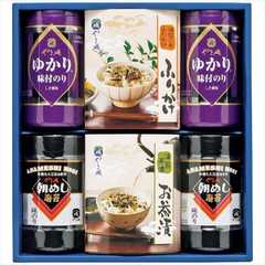 やま磯 海苔・茶漬・ふりかけ詰合せ味ぐるめ 味付のり64枚・しそ風味のり64枚