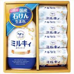 牛乳石鹸 カウブランドセレクトギフトセット (85g石けん4個・550mlボディソープ1本)