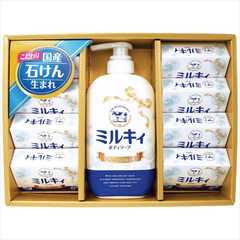 牛乳石鹸 カウブランドセレクトギフトセット (85g石けん8個・550mlボディソープ1本)