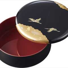 加賀百万石 純金箔工芸 歓び ズッシリ菓子器(蓋付)