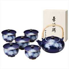 香蘭社 ルリ胡蝶蘭 茶器揃 R1202-AF