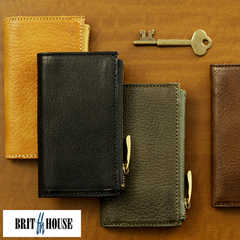 BRIT HOUSE ヤギ革キーケース 小銭入れ付き Goat Leather
