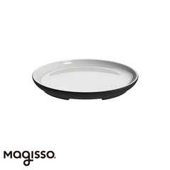 お皿 冷たい 陶磁器 おしゃれ Magisso Plate 20cm White Line 冷却効果 皿 ラウンドプレート デザート 食器 刺身 サラダ
