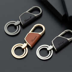 名入れ カラビナ キーリング（ラウンド型）[BOX付き]