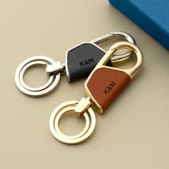 ペア 名入れ カラビナ キーリング（ラウンド型）[BOX付き]