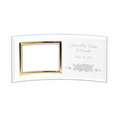 【名入れ】ガラスフォトフレーム カーブSヨコ