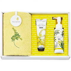 ミアミモザ フェイスタオル＆コスメセット クリーム