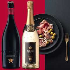【ギフト】イネディットビール 750ml&生ハム&スパークリングワイン/22カラット 金箔入り フェリスタス