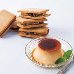 丸福珈琲店 名物プリン&コーヒーレーズンバターサンドセット