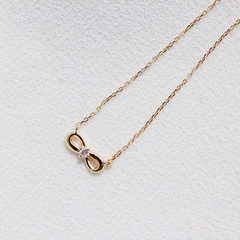 ダイヤプチネックレス／リボン