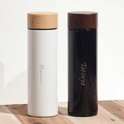 【名入れ】木目調ステンレスボトル