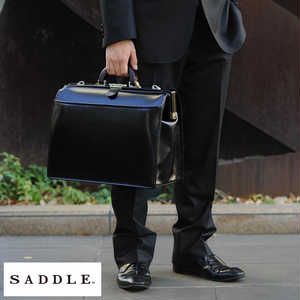 SADDLE 牛革ダレスバッグ 天然木ハンドル