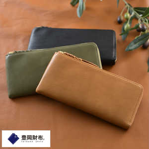 豊岡財布 anti-mode style OLIVE Long Wallet ラウンドジッパーウォレット