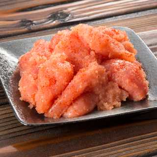 福岡 「さかえや」スプーンで食べる明太子