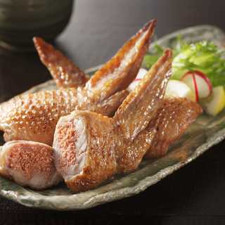 福岡 「さかえや」手羽先明太・餃子セット