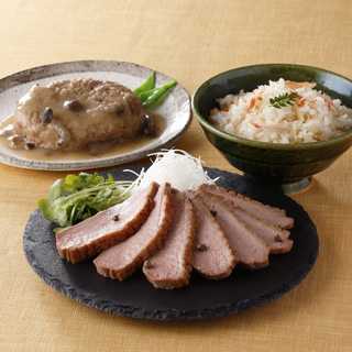 東京 新宿荒木町 日本料理「鈴なり」 惣菜と炊き込みご飯セット