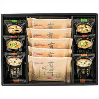 フリーズドライみそ汁&有明味のりセット 味噌汁3種6個