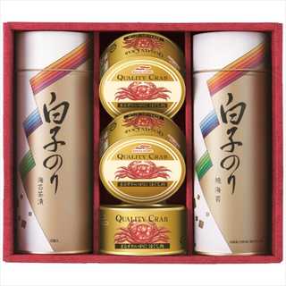 白子のり のり・かに缶詰合せ まるずわいがにほぐし肉110g×3缶