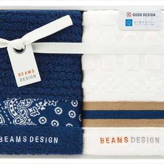 BEAMS ラインバンダナ フェイスタオル2P