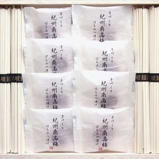 紀州南高梅・讃岐うどん詰合せ(木箱入)