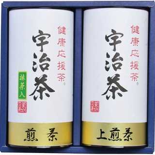宇治茶詰合せ(健康応援茶) 上煎茶・抹茶入煎茶(各100g)×各1