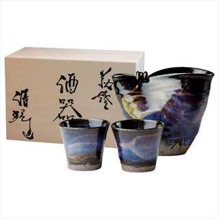 萩焼 清玩作 青萩冷酒器揃 61151