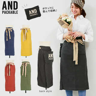 andpackable｜ロングギャルソンエプロン