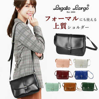 Legato Largo｜シャイニーフェイクレザー ミニショルダーバッグ