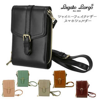 Legato Largo｜シャイニーフェイクレザー スマホショルダー