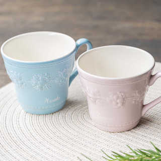 名入れ WEDGWOOD(ウェッジウッド)フェスティビティ マグカップ ペアギフトセット
