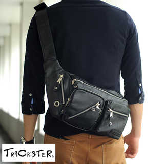 メンズ ボディバッグ TRICKSTER  KEITH  ショルダー バッグ フェイクレザー 合皮 大人 カジュアル