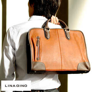 ビジネスバッグ メンズ カジュアル LINA GINO ARMA  ブリーフケース 通勤 多機能ショルダー B4 柔らかい