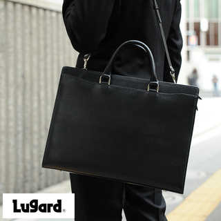 青木鞄 ブリーフケース 型押し メンズ 本革 通勤 ビジネスバッグ A4 レザー Lugard BALBOS ブラック