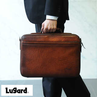 青木鞄 ブリーフケース メンズ 本革 通勤 ビジネスバッグ Lugard シャドー牛革 G-3 ブラウン 日本製