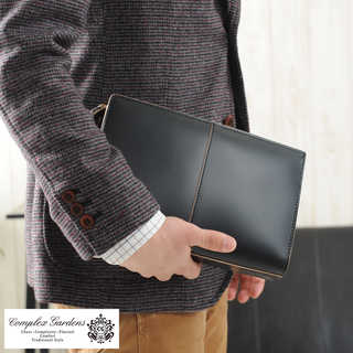 青木鞄 メンズ セカンドバッグ 本革 ガラス牛革 枯淡 ブラック  冠婚葬祭 日本製 男性 革 大人