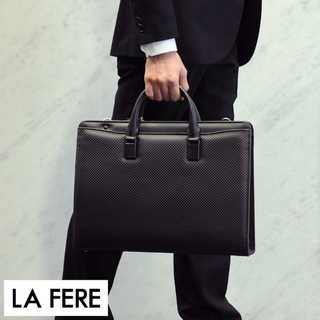 青木鞄 薄マチ ブリーフケース  ビジネスバッグ メンズ 通勤 A4 trios LA FERE ブラック No.6891-10