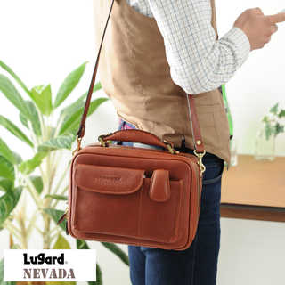 青木鞄 Lugard 本革ミニショルダーバッグ メンズ 日本製 2way レザー