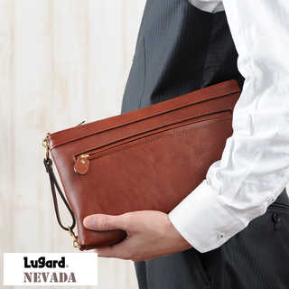 セカンドバッグ メンズ 本革 青木鞄 Lugard 牛ヌメ革 クラッチバッグ NEVADA  結婚式 冠婚葬祭