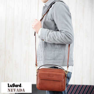 青木鞄 Lugard 本革ミニショルダーバッグ メンズ 日本製 レザー 2way