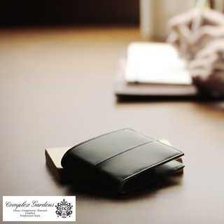 青木鞄 二つ折り財布 メンズ 本革 小銭入れなし 枯淡 COMPLEX GARDENS