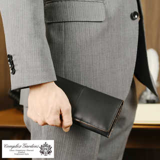 長財布 メンズ 青木鞄 本革 ブラック 黒 小銭入れあり 大容量 枯淡 COMPLEX GARDENS