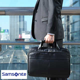 サムソナイト メンズ ビジネスバッグ レザー ブリーフケース 本革 通勤 A4 2way ショルダー Samsonite