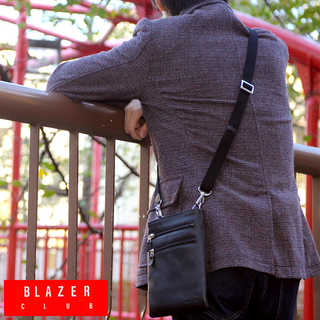 極薄ミニショルダーバッグ メンズ 本革 日本製 BLAZER CLUB