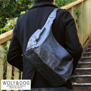 ショルダーバッグ 本革 メンズ レザー 大きめ A4 斜めがけ WOLF＆DOG ホワイトホース 日本製 カッコいい