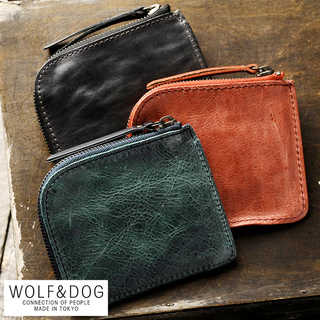 WOLF＆DOG 馬革L字ファスナー短財布 メンズ 本革 小銭入れ 日本製