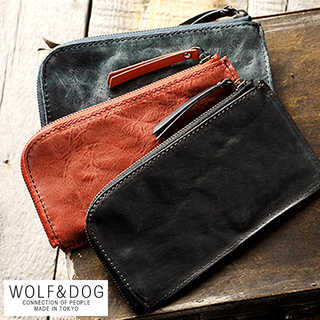 長財布 L字ファスナー 薄型 WOLF＆DOG ホワイトホース メンズ スリム ロングウォレット 日本製 極上