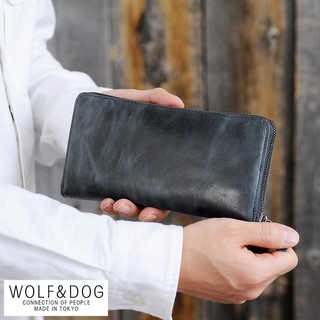 長財布 ラウンドファスナー WOLF＆DOG ホワイトホース メンズ ロングウォレット 大容量 日本製 極上なめし