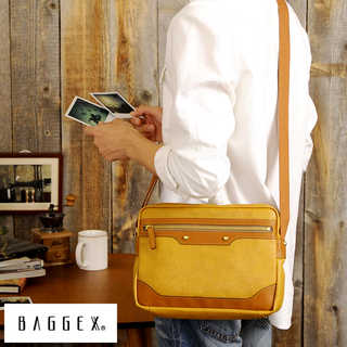 BAGGEX 横型ショルダーバッグ メンズ 合皮 日本製 豊岡製 B5